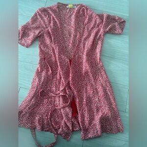 Reformation Monica wrap mini dress